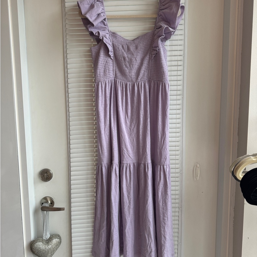 Purple Nation Tank Sun Dress SZ L